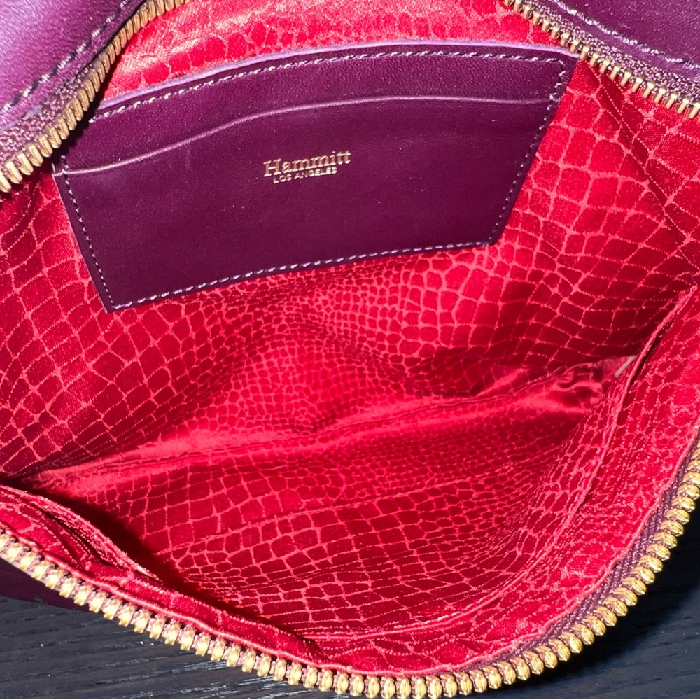 Hammitt Purple Leather Crossbody Bag backpack vip missing one strap - Picture 3 of 5